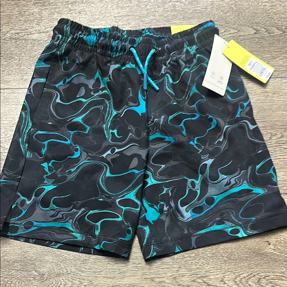 NWT Stylish Black and Teal Dry Fit Shorts